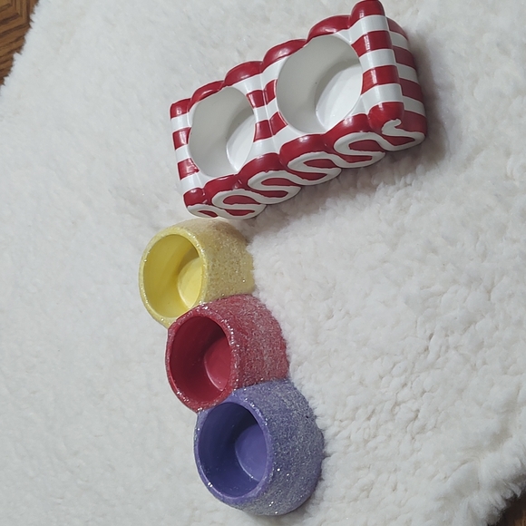 Yankee 2 Tealight Holders, Gumdrops, Ribbon Candy